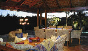 Poolside entertaining